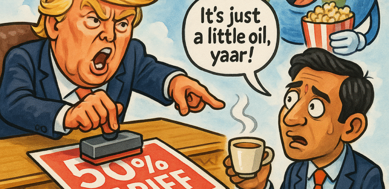 ٹرمپ کا بڑا قدم: بھارت پر 50 فیصد درآمدی محصول نافذ، روسی تیل پر ناراضی کی بنیاد